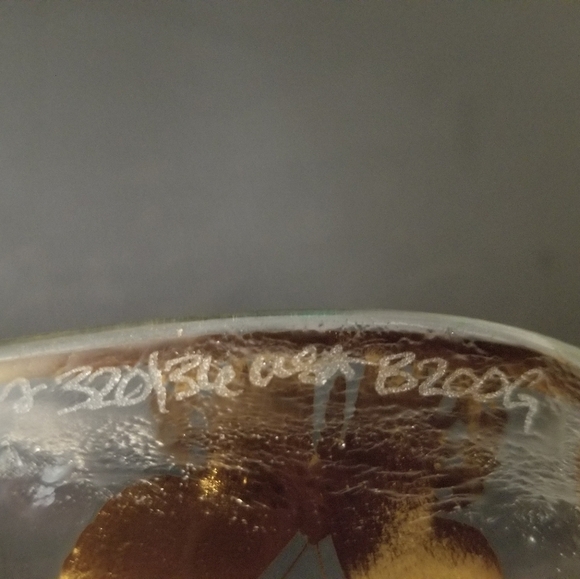 Annie Glass Signed Butterfly Chip & Dip Tray - Picture 2 of 7